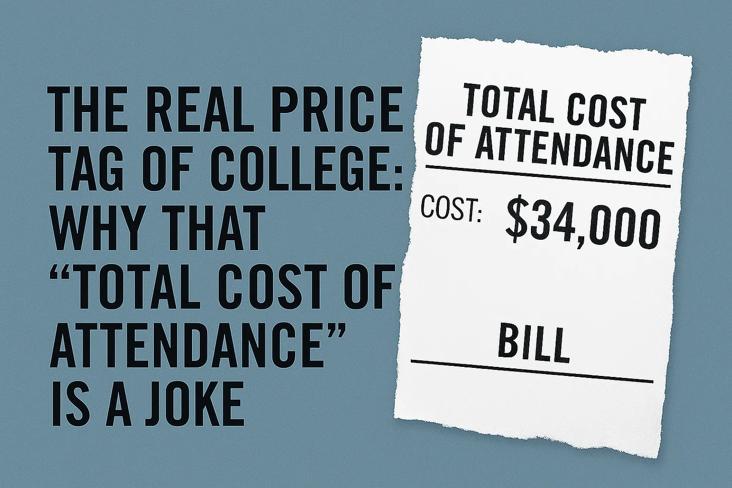 The Real Price Tag of College: Why That “Total Cost of Attendance” Is a Joke