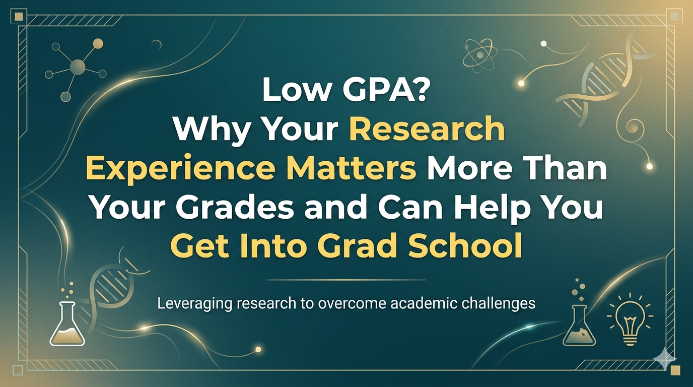 Low GPA? Why Your Research Experience Matters More Than Your Grades and Can Help You Get Into Grad School