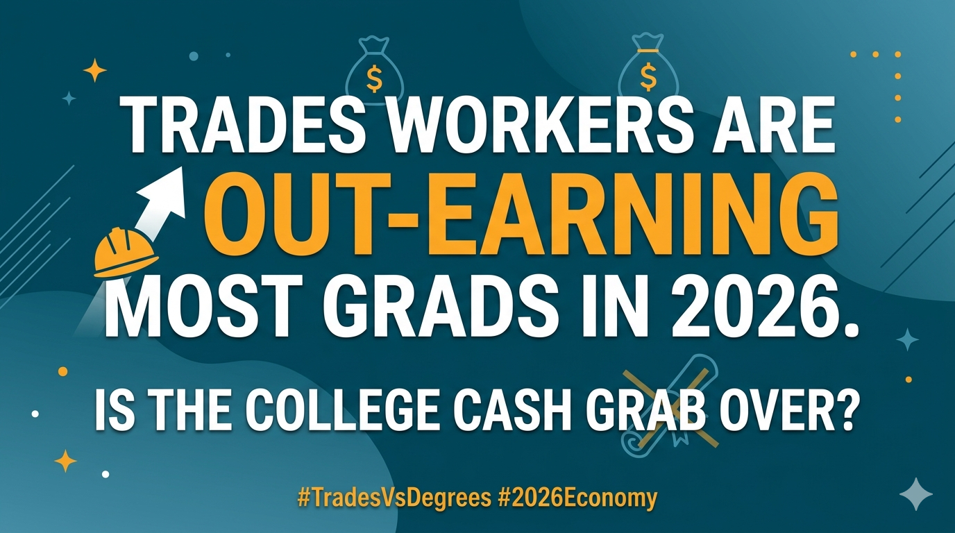 Trades Workers Are Out-Earning Most Grads in 2026. Is the College Cash Grab Over?