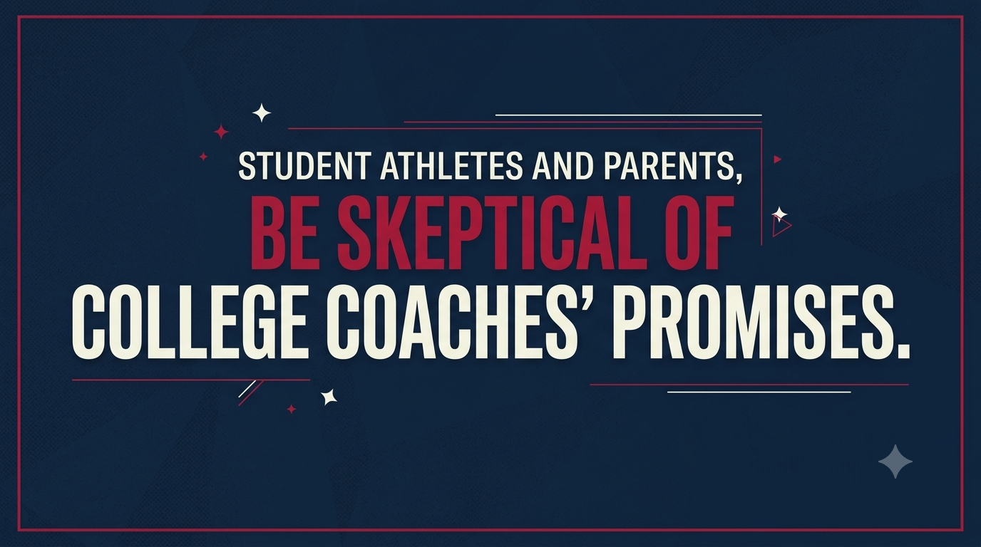 Student Athletes and Parents, Be Skeptical of College Coaches’ Promises